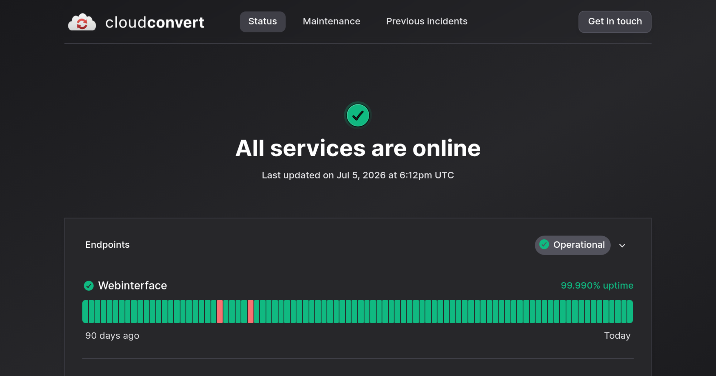 Notice history cloudconvert status